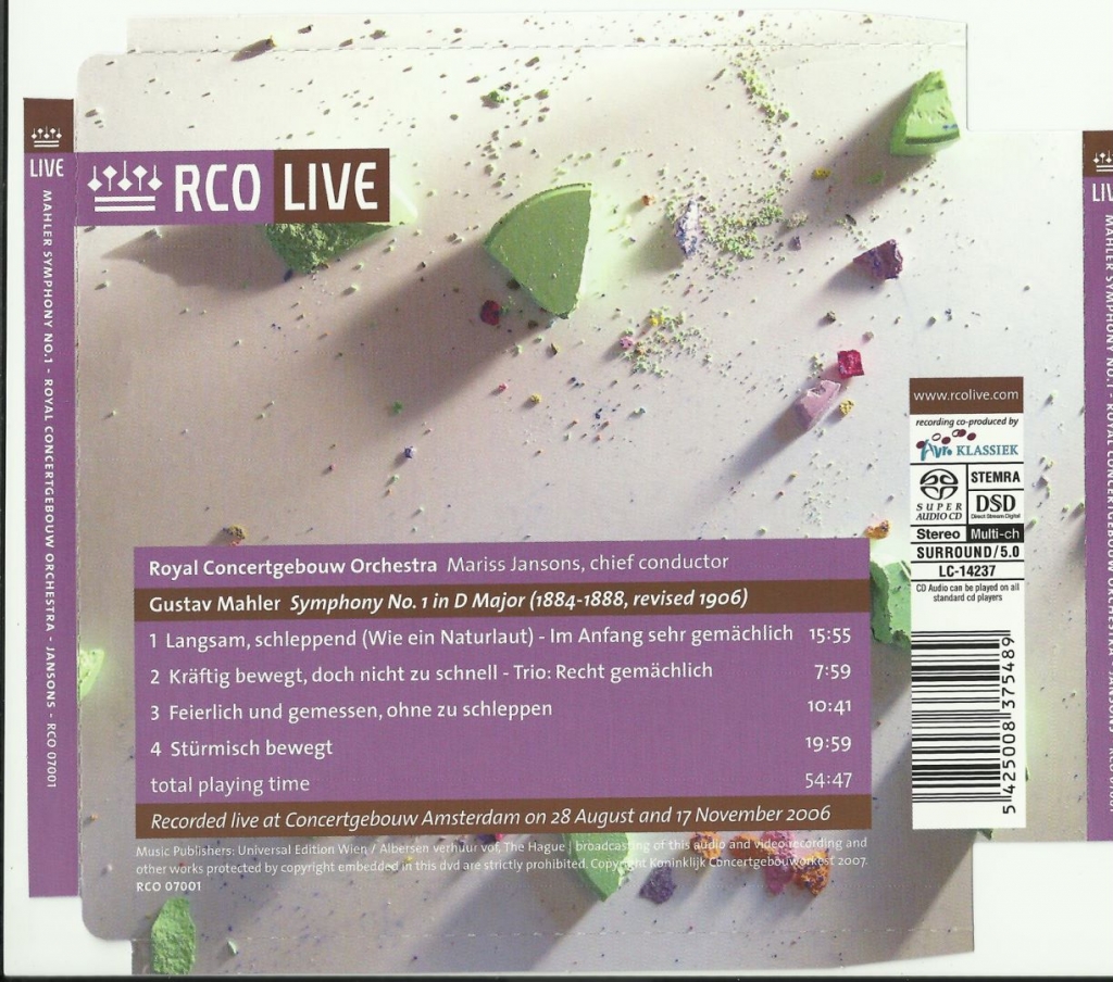 (DSD64)马勒交响曲系列(杨颂斯+RCO)